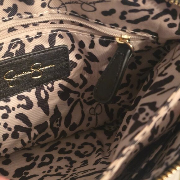 Jessica Simpson Snake Print Crossbody Bag Gold Chain Strap Excellent Condition - Picture 8 of 14
